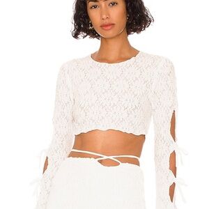 Tularosa Dianne Crop Top in Ivory